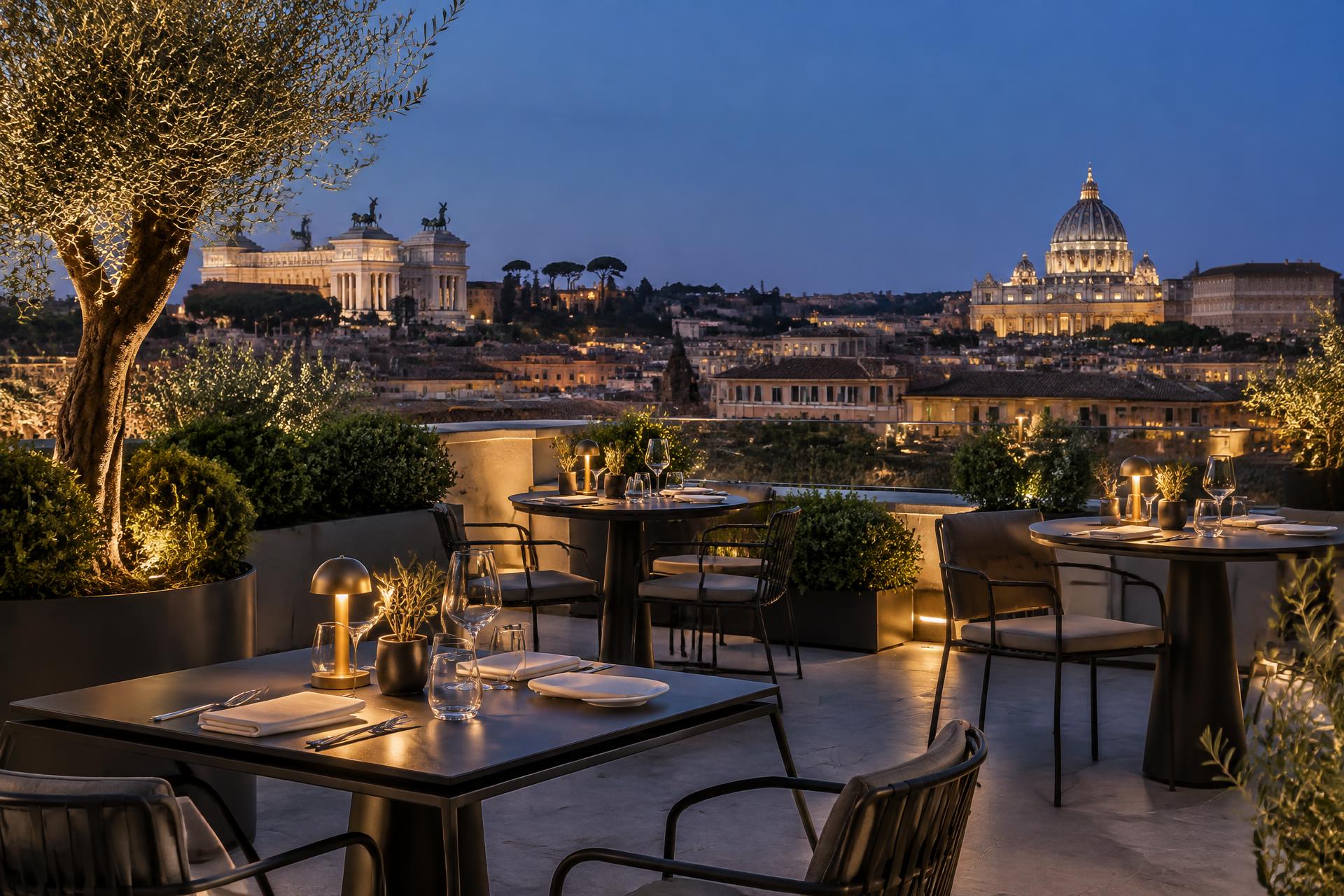 Terrazza al tramonto